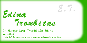 edina trombitas business card