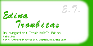 edina trombitas business card